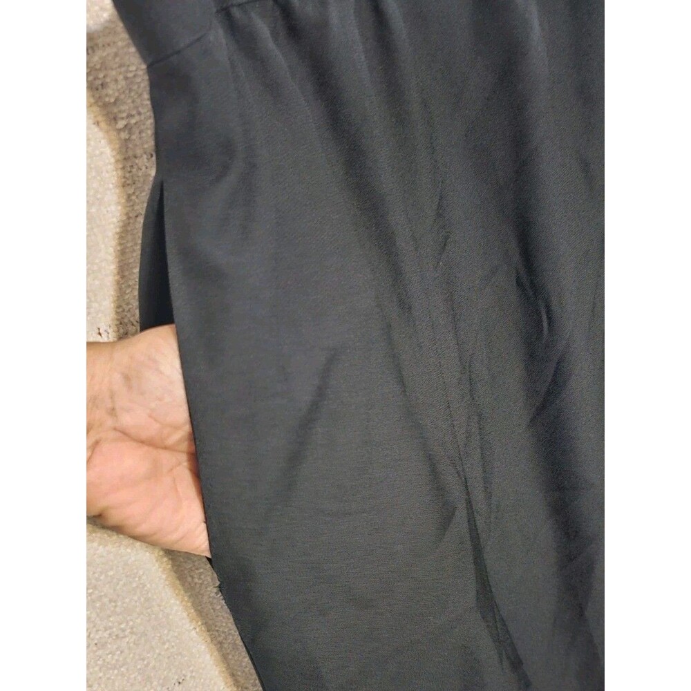 Vintage Oleg Cassini Black Maxi Skirt Size 16 Triacetate A-Line Flare Long Skirt - Picture 6 of 13